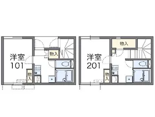 レオネクストビーチサイドYAS【202号室】の間取り