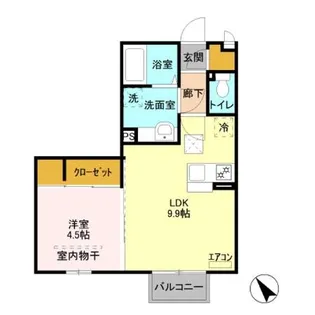 Villa Hermitage Court【1階】の間取り