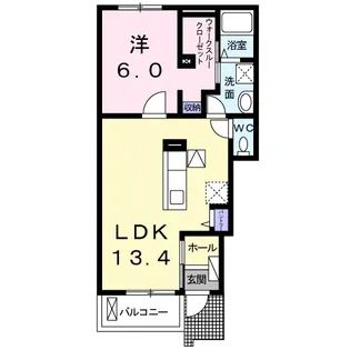 パステルプリンセス Ⅱ【1階】の間取り