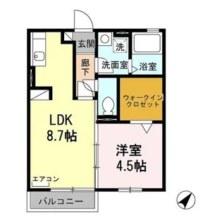 クレール【2階】の間取り