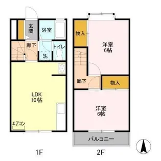 メゾン・ヒロ C/D【D3号室】の間取り