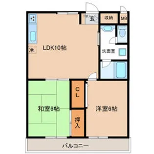 上志津田中ハイツA棟【3階】の間取り