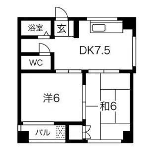 フラッツA【201号室】の間取り