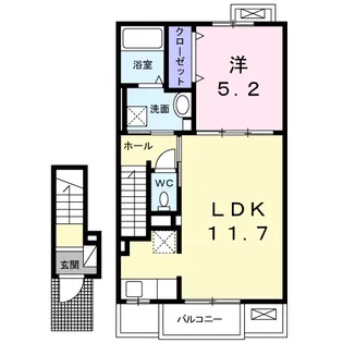 ロ−レルブロ−テ【2階】の間取り