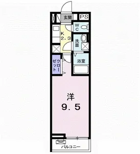 ショコラたるさか B【2階】の間取り