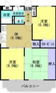 ユーミーレインボー【1階】の間取り