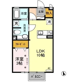 グランソシエ B【2階】の間取り