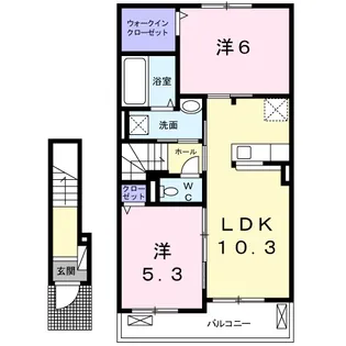 フォレスト ソレイユⅤ【2階】の間取り