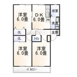 ライフイン・ラグーン【1階】の間取り