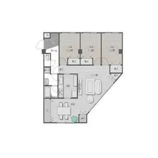 シティーオーク【3A号室】の間取り