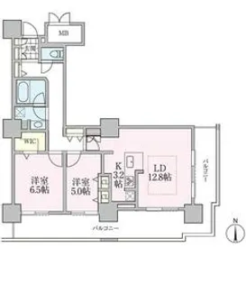 ロイヤルパークスタワー南千住【23階】の間取り