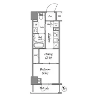 ARKMARK水天宮前Ⅰ【6階】の間取り