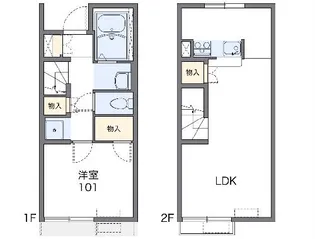 レオネクスト市場台北館【105号室】の間取り