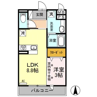 ラ・サンテ A【3階】の間取り