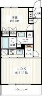 クリオ黄金町参番館【6階】の間取り