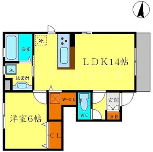 ハイツK【1階】の間取り