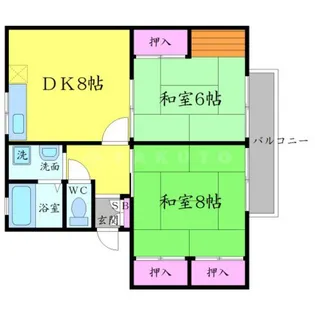 グリーンヒル箕面E棟【1階】の間取り