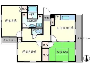 Sロジュマン【2階】の間取り