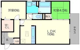 たまきA・B棟 B棟【2階】の間取り