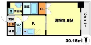ロビンス箕面【4階】の間取り