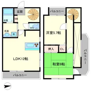 アヴァンス池田【2階】の間取り