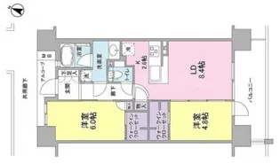 リビオレゾン梅田カサーレ【9階】の間取り