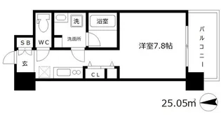 エス・キュート梅田中崎町【1203号室】の間取り