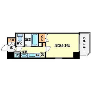 プレサンス梅田北パワーゲート【801号室】の間取り