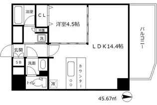 セレニテ梅田北Premium【4階】の間取り