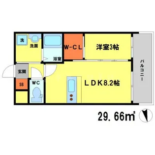 セレニテ江坂アリア【9階】の間取り