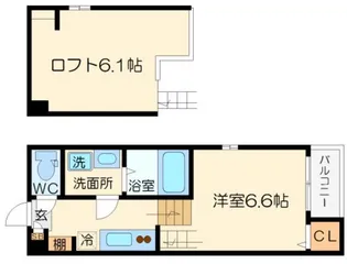 Comfort西中島【2階】の間取り
