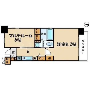 エステムプラザ梅田・中崎町Ⅲツインマークス サウスレジデンス【403号室】の間取り
