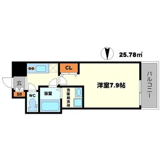 BPRレジデンス江坂【10階】の間取り