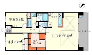 パークホームズ千里中央【9階】の間取り