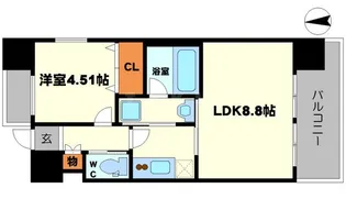 プレジオ江坂【3階】の間取り