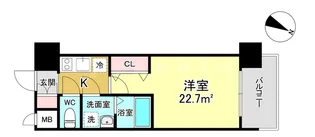 レジュールアッシュ塚本レジデンス【4階】の間取り