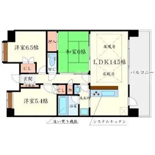 ジオメゾン新千里東町2番館【12階】の間取り