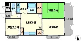 アビタシオン西緑丘【3階】の間取り