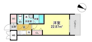 レジュールアッシュ塚本レジデンス【910号室】の間取り