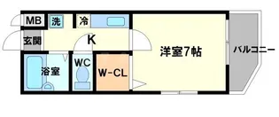 中藏ハイツ【1階】の間取り
