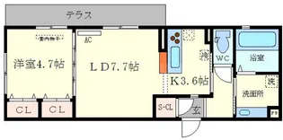 ノース・グレーシア【1階】の間取り