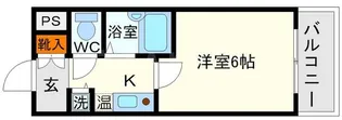 コート西中島【801号室】の間取り