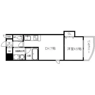 ルクレ新大阪レジデンス【4階】の間取り