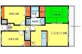 エスポワール豊中宮山【2階】の間取り
