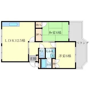 ハイツ中辻千里中央【5階】の間取り