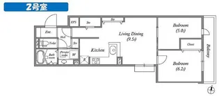 アルタイル千里中央【1階】の間取り