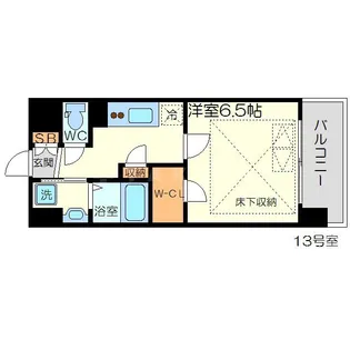 スプランディッド新大阪DUE【8階】の間取り