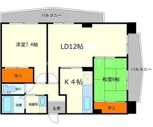 アロンジェビラージュ【4階】の間取り