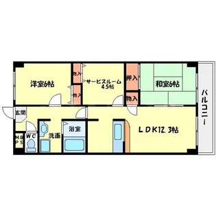 メゾンドール南千里【3階】の間取り