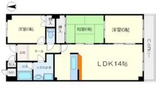 ハイクレスト引谷【1階】の間取り